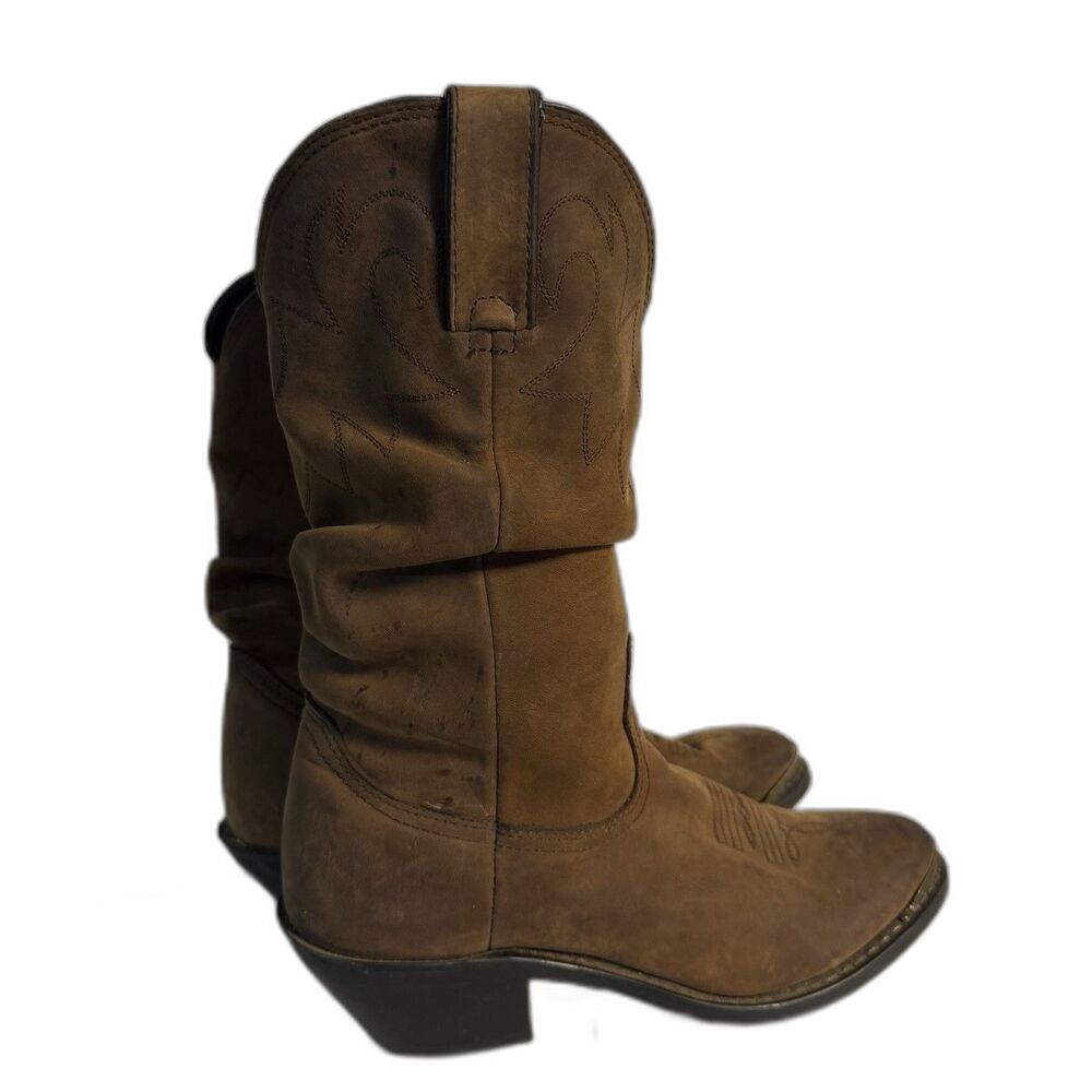 Durango Womens Leather 11" Slouch Pull On Western Boots Sz 6.5M Festival Cowgirl